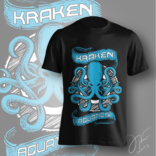 Environment t-shirt with the title 'Tshirt Design for Kraken aquatics'