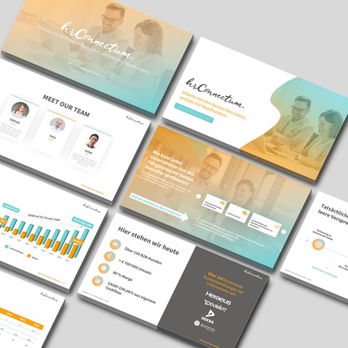 Slide design with the title 'Pitch Deck Design For a Web Company'