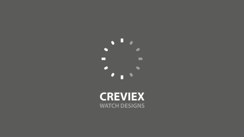 Stopwatch logo with the title 'logo for Creviex watch designs'