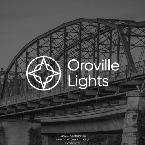 LED design with the title 'Oroville Lights Logo Design'