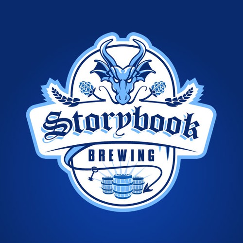 Ice design with the title 'Ice Cold Beer Here! Help bring Storybook Brewing to life.'