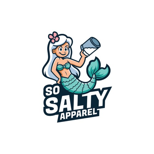 Salt logo with the title 'So Salty Apparel Clothing Business Logo '