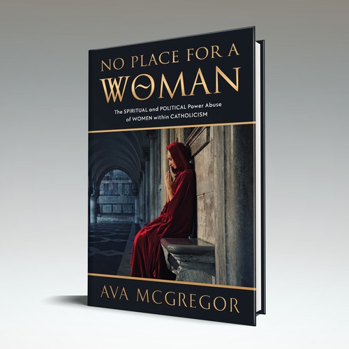 Aesthetic book cover with the title 'Dramatic concept for a book about religious issues'