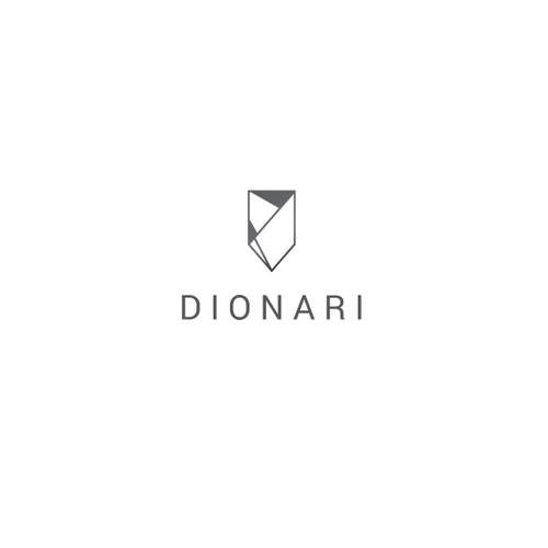 Crystals logo with the title 'Dionari - logo for glassware and home decor products '