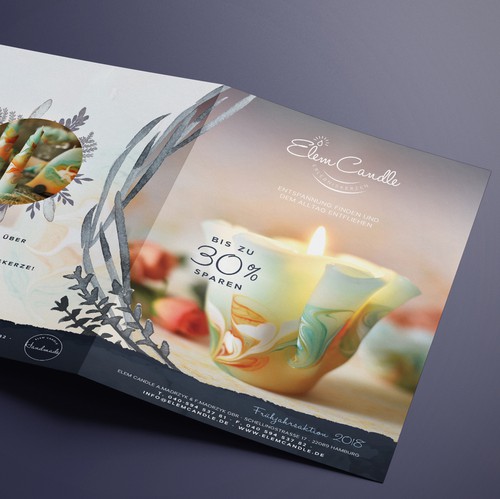 Spa design with the title 'Elem Candle Booklet'