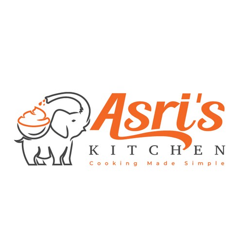 Kitchen logo with the title 'Elephant sauce logo'