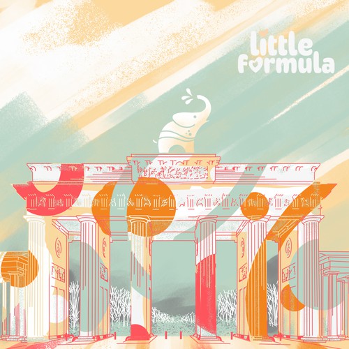 "Postcard Design Featuring the Brandenburg Gate with Brand Elements" winning Postcard, flyer or print