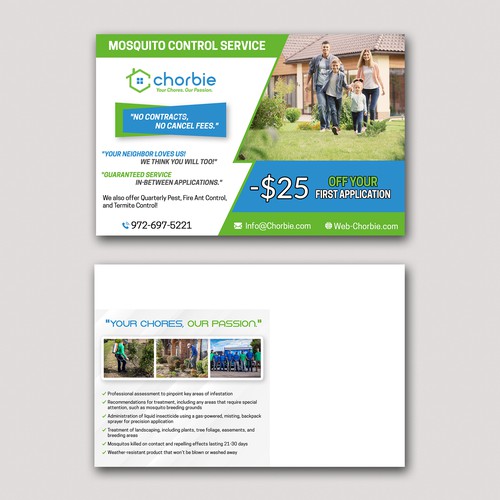 Chorbie Mosquito Control Postcard Design by Graph Webs