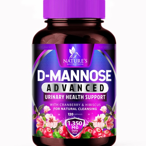 Diseño de Colorful D-Mannose Design Needed for Nature's Nutrition de agooshe