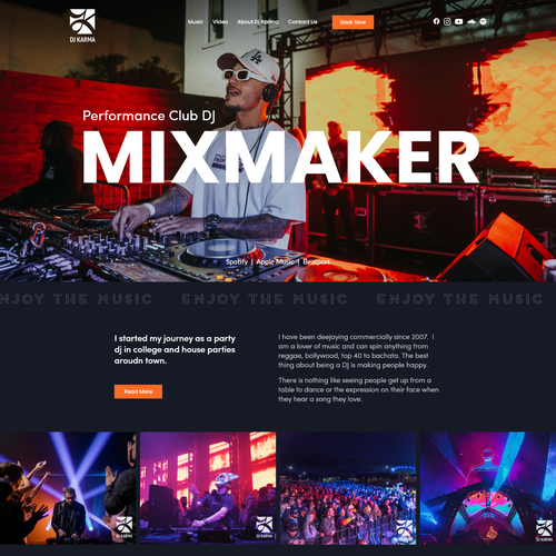 dj karma - playing good music since 2007 Design by ⚡️DesignBull⚡️