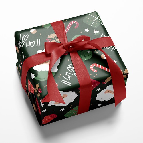 Design a Christmas Pattern for Luxury Decorative Gift Boxes Design réalisé par Fran.illus