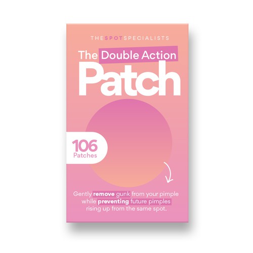 Pimple Patch PACKAGING to appeal to FEMALE BEAUTY user Design by intanamir