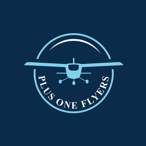 Airplane themed logo for private pilot flying club! Design by Logicainfo ♥
