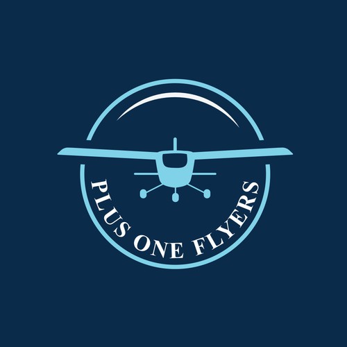 Airplane themed logo for private pilot flying club! Design by Logicainfo ♥