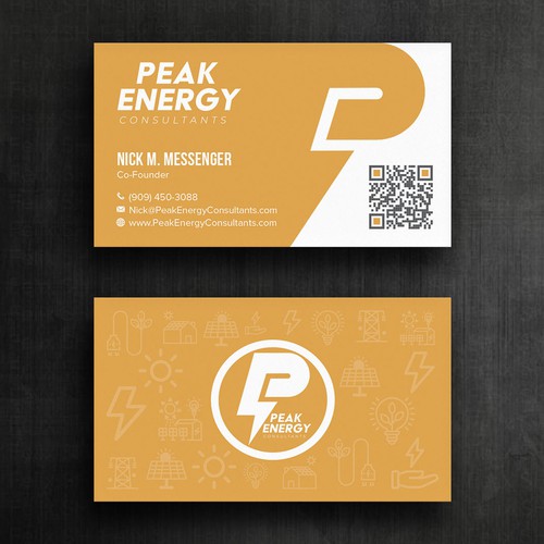 Modern Business Card Design for Electric Energy and Solar Company Design by Felix SH