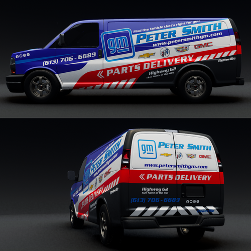 Parts Delivery Van Wrap for a GM Dealership Design by TANSA ART