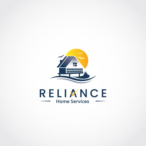 Logo for Reliable and Trustworthy Home Services Company Located on the Beach Design by Guavanaboy