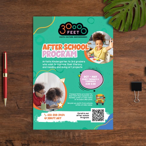 African American after school program flyer! Design by STMRM