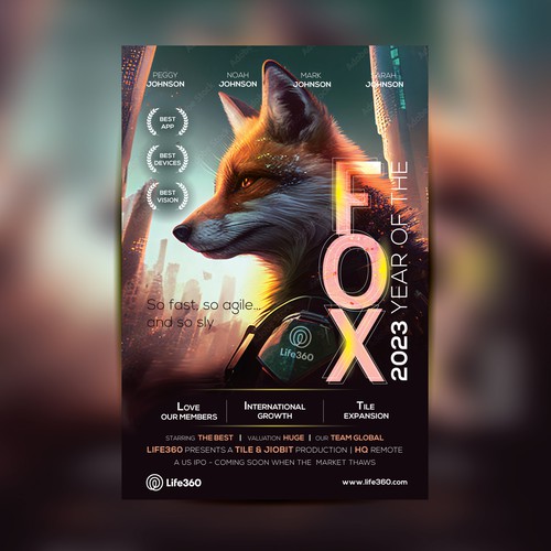 Life360 2023 Year of the Fox Poster Design by Rohit Kundu