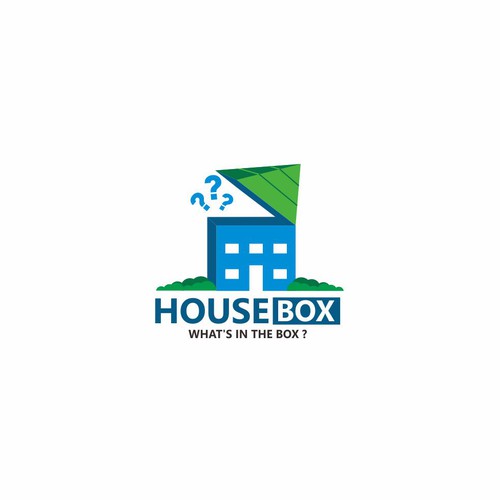 WHAT'S IN THE BOX?  Eye-catching logo to inspire interest of what people really know about a home. Design by afif_rayyan