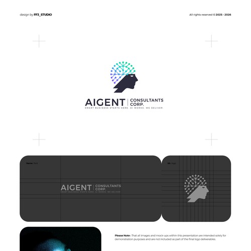 AI Agent Company: Appealing to small to medium sized businesses. Design by FF3