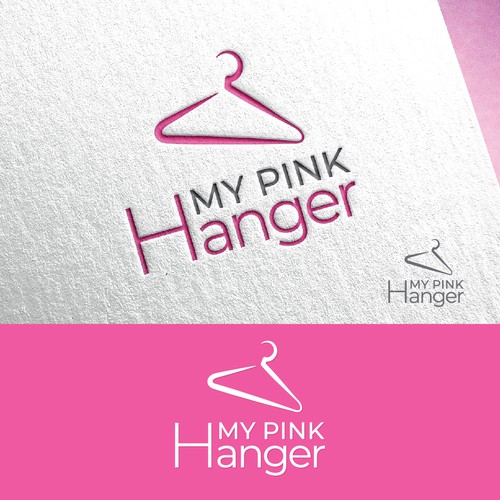 Stylist in Need of Iconic Pink Hanger Logo Design von Digitalum