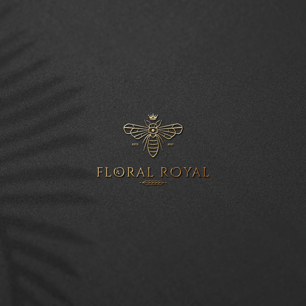 A modern luxury logo for Floral Royal