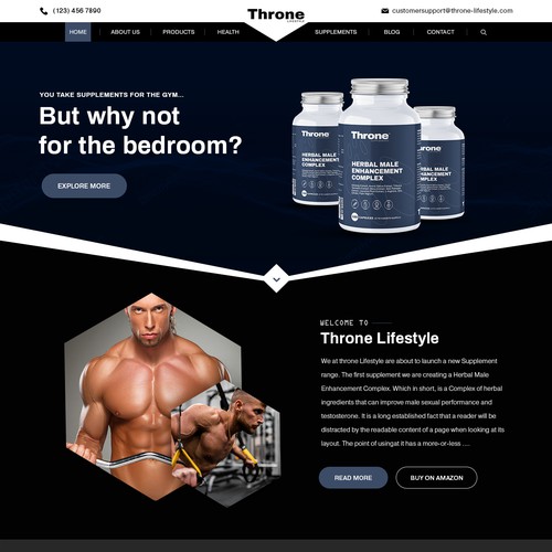 Supplement Website Design von ♾️e2infinity♾️