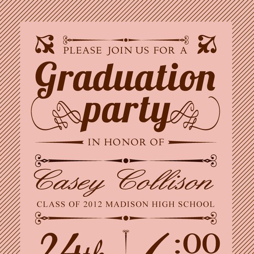 Picaboo 5" x 7" Flat Graduation Party Invitations (will award up to 15 designs!) Réalisé par simeonmarco