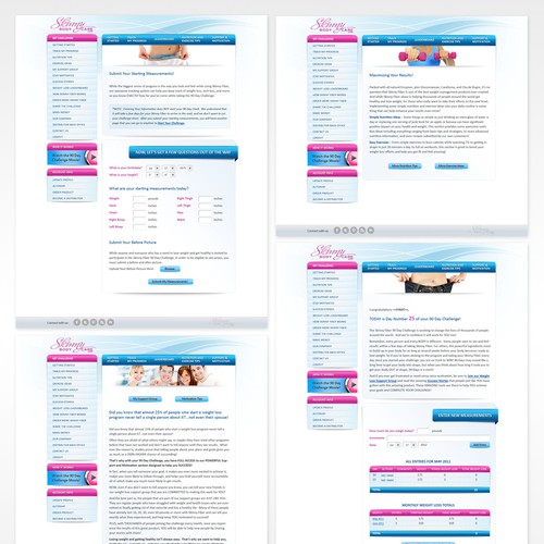 Create the next website design for Skinny Fiber 90 Day Weight Loss Challenge Design by grafixd