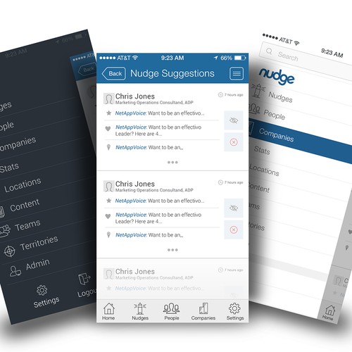 Two-screen design refresh for sales application on phone/tablet Design by uix design ✨