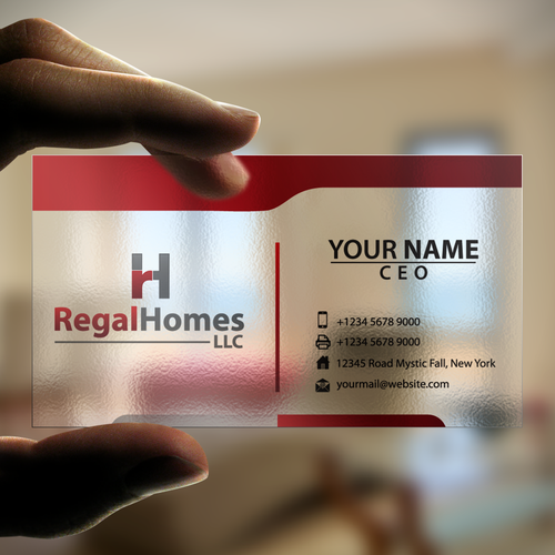 New Logo Wanted For Regal Homes Llc Logo Business Card Contest 99designs