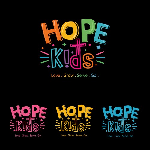 We need a fun, unique logo to launch our new kids church ministry! Design by Bila Designs