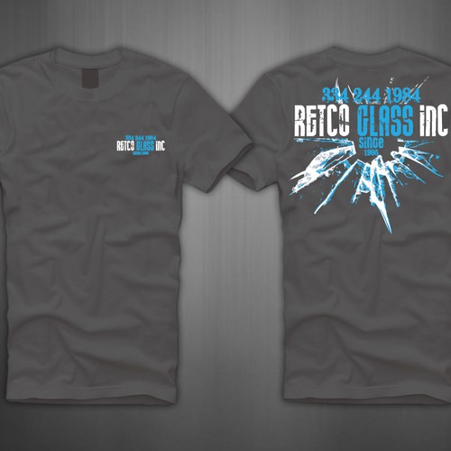 Create the next t-shirt design for Retco Glass, Inc. Réalisé par qool80