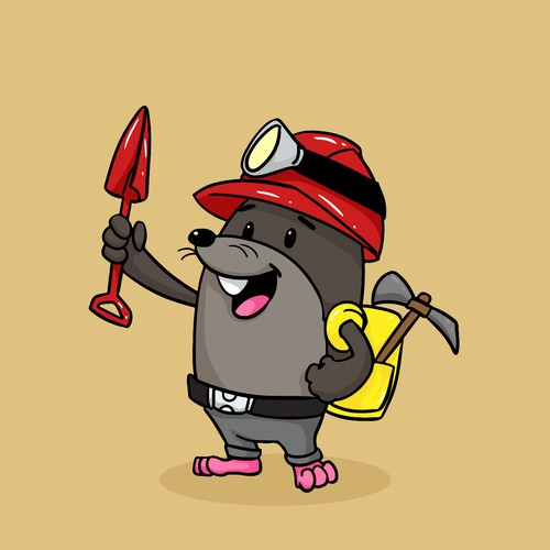 Pop & Cool Looking  2D Mole Character For Our Brand New Game in NFT Design von Isalikha®