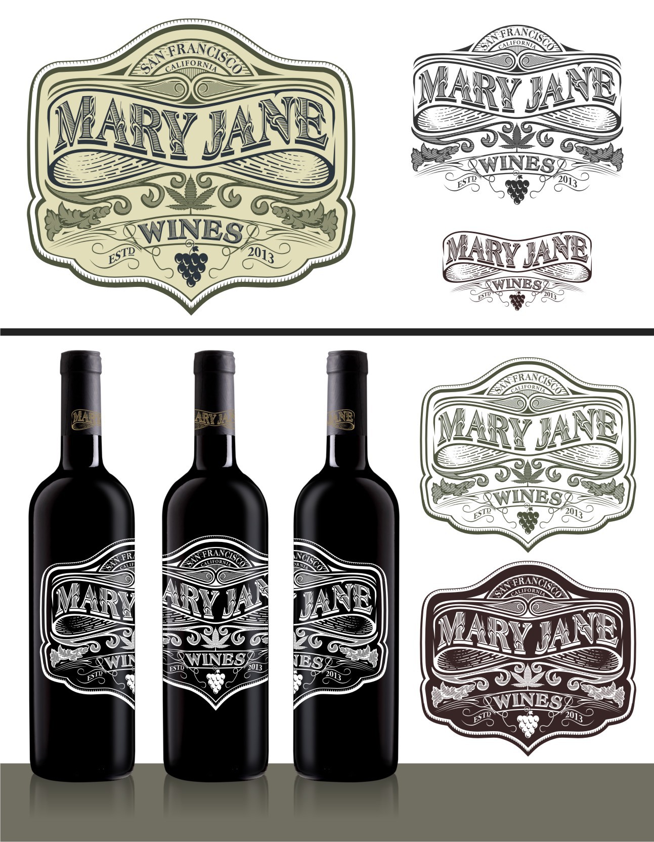 Wine Bottle Logos - Free Wine Bottle Logo Ideas, Design & Templates