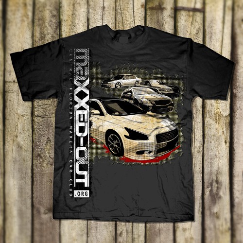 Diseño de T-shirt design for car club (LOGO PROVIDED) de Mothrich