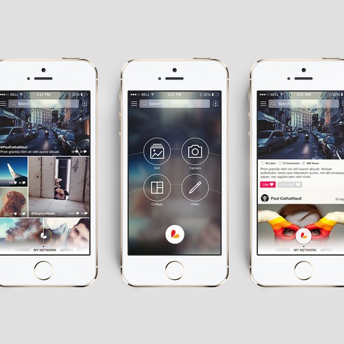 Award winning design for best in class mobile app PicsArt Design by paul_cathalifaud