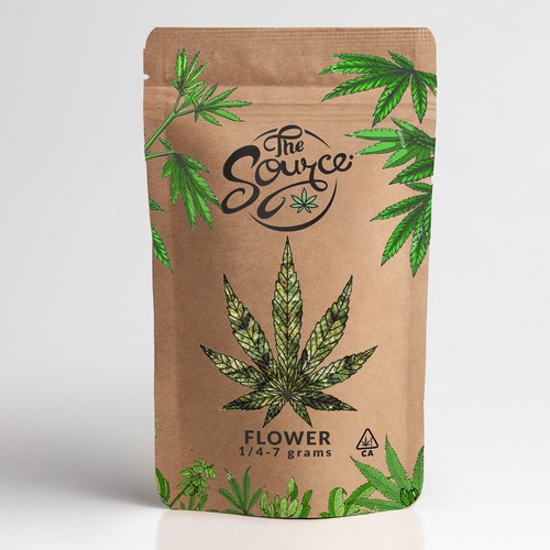 Cannabis Flower Bag Design Design by Sashkica