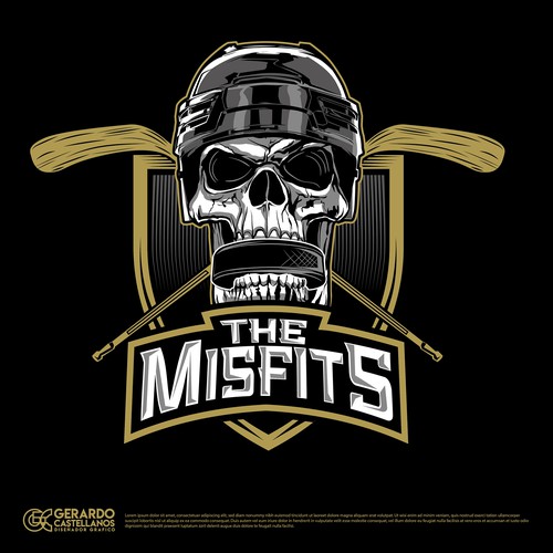 The Misfits Hockey Tournament Team Design by Gerardo Castellanos