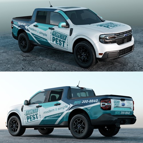 Design Design a modern and simple truck wrap for our pest control company por adelea