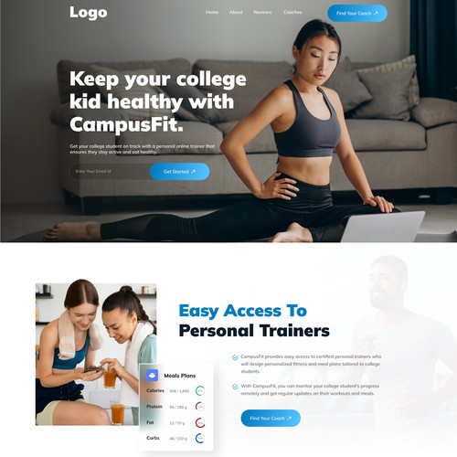 Design a Modern-Style Website with a MAIN Focus of Converting Sales for our Online Coaching Services Design by FuturisticBug