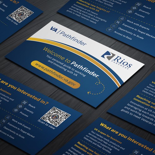 QR Code Handout Card for Veteran Care Innovation Design by Muaz™