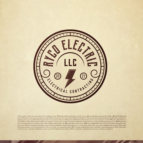 Vintage Electrical logo design Design by Nikola 81