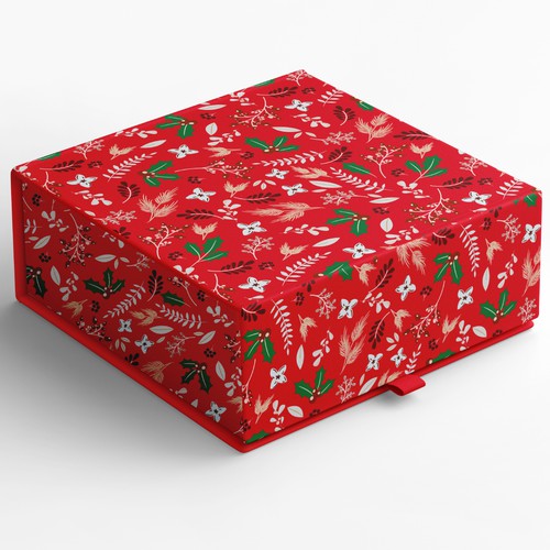 Design a Christmas Pattern for Luxury Decorative Gift Boxes Design réalisé par ✦ORNEI✦