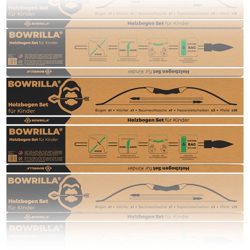 Create an unique craft / corrugated paper box packaging design for our new brand BOWRILLA® Design by Sasha Løft