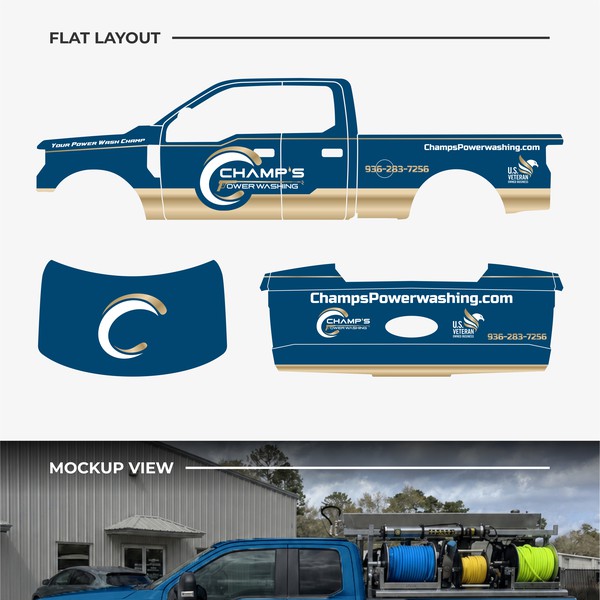Design by Nurseart13 titled "Warp Design For Power Washing car"