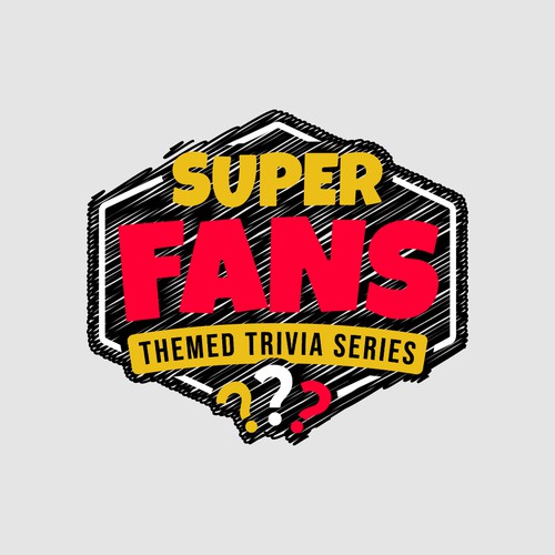 SUPER FANS Theme Trivia Series Logo Design by Elleve