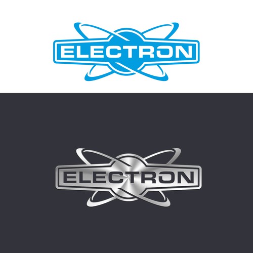 Newlogo designwith the electron drawn as a solid logo-ontwerp door Xisco™