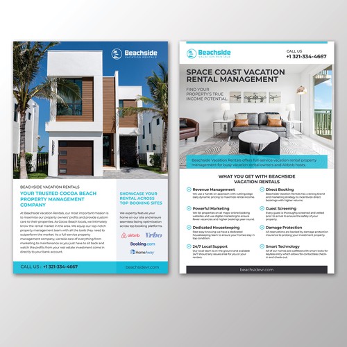 Design a Vacation Rental Management Postcard - Appeal to Property Owners Design by Oreas